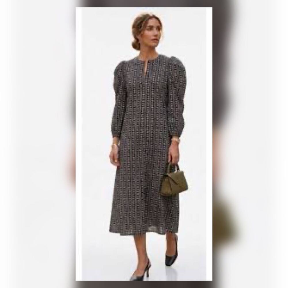 $288 Buru Printed Long Dress Size medium